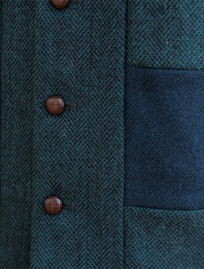 Irish Tweed Patchwork Waistcoat - Green