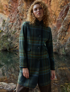 Pamela Tweed Coat - Sage & Emerald