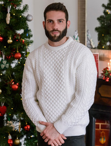 Merino Aran Sweater - Natural