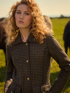 Aine Tweed Coat - Earth Check