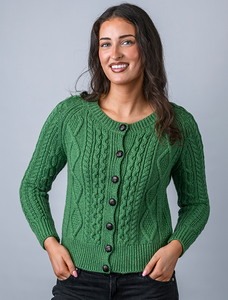 Aran Leaf Coat -  Green