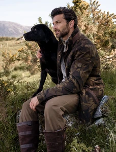 Carrickfergus Men's Limited Edition Wax Jacket - Brown Camo