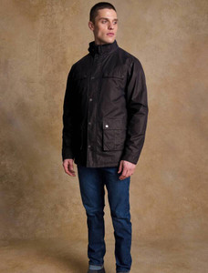 Ciaran Wax Jacket - Rustic Brown
