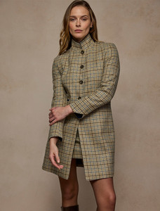  Isabella Tweed Coat - Caramel Check 