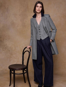 Isabella Tweed Coat - Jade Weave