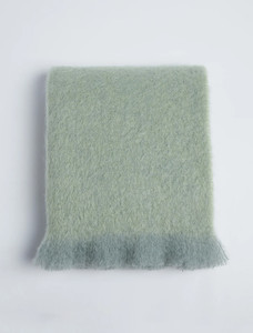 Mohair Throw - Sage Lime