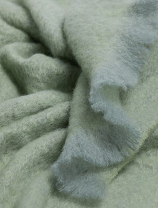 Mohair Throw - Sage Lime