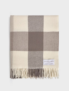 Wool and Cashmere Throw - White Mink
