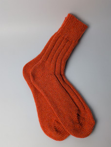 Knitted Socks - Orange