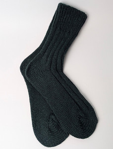 Knitted Socks -  Dark Green