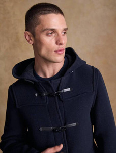 Alex Wool Duffel Coat - Navy