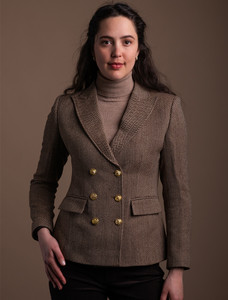 The Donegal Blazer - Biscotti Herringbone
