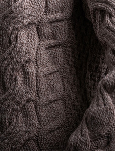 Ladies Supersoft Merino Cable Sweater - Toasted Oat