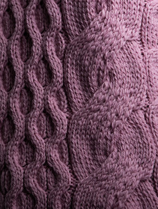 Ladies Supersoft Merino Cable Sweater - Winter Rose