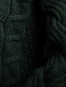 Ladies Supersoft Merino Cable Sweater - Seaweed Green