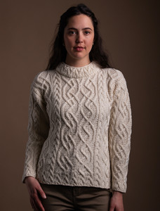 St.Bridget's Weave Sweater -  Natural White