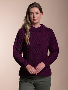 St.Bridget's Weave Sweater - Very Berry