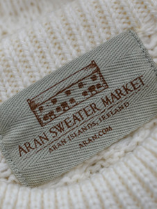 Merino Cable Knit Lumber Cardigan - Natural white