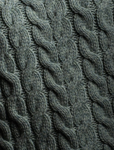 Chunky Knit Cropped Aran Troyer - Sage Marl