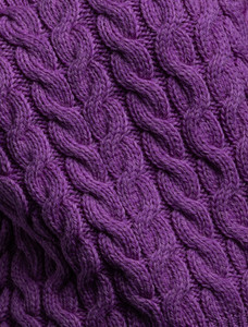 Chunky Knit Cropped Aran Troyer - Lilac Marl