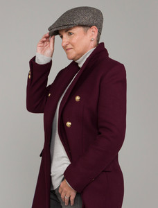 Ladies Vintage Tweed Flat Cap - Grey Salt & Pepper