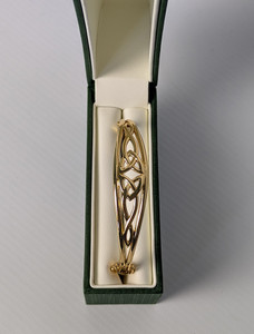 Gold Plated Trinity Knot Bangle