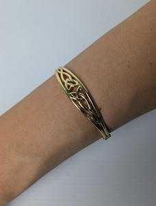 Gold Plated Trinity Knot Bangle