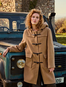 Ladies Alex Wool Duffel Coat - Carmel