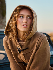Ladies Alex Wool Duffel Coat - Carmel
