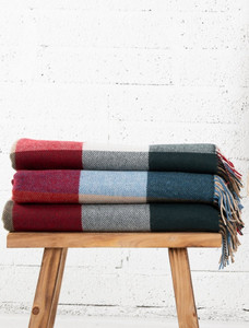 Lambswool Throw - Multi Color Check