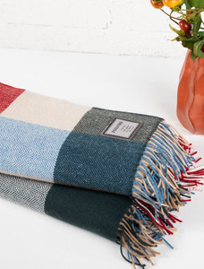 Lambswool Throw - Multi Color Check