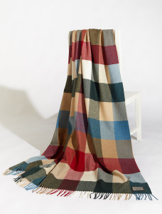 Lambswool Throw - Multi Color Check