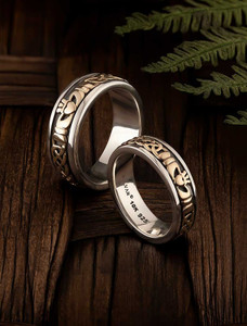 Gold & Silver Gents Claddagh Band