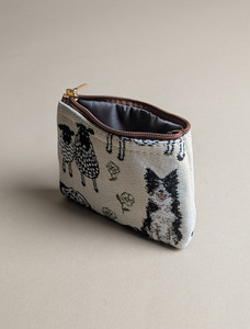 Tapestry Zip Coin Purse Sheep & Dog