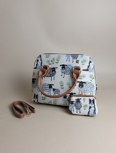 Sheep & Collie Tapestry Convertible Bag & Purse Set