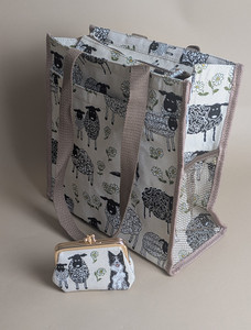 Sheep & Collie Shopper Bag & Purse Set