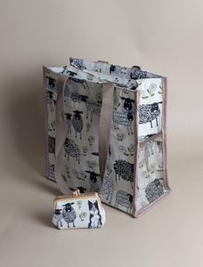 Sheep & Collie Shopper Bag & Purse Set