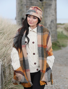 Wool County Pocket Stole & Hat Set - Galway Sage