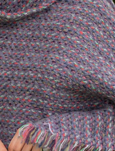 Wool Country Stole - Connemara Violet