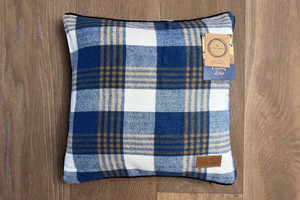 Tweed Cushion Cover - Blue