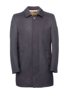 Men's Tweed City Coat - Navy