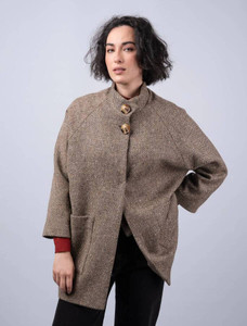 Women's Tweed Cape coat -  Oak