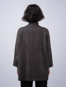 Women's Tweed Cape coat -  Smoke