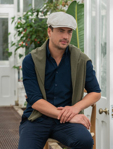 Men's Natural Linen 8-Panel Cap