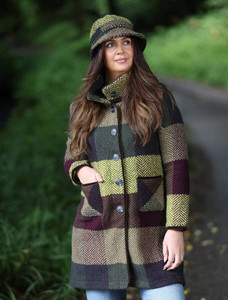 Emma Tweed Herringbone Coat - Donegal Harvest