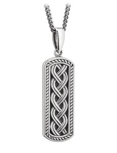 Silver Oxidised Celtic Ingot Pendant