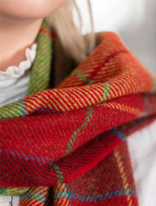 Lambswool Scarf - Red Green 