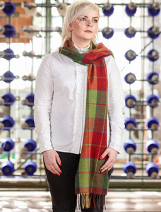 Lambswool Scarf - Red Green 