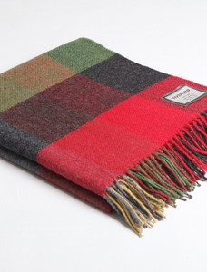 Lambswool Throw - Forest Drive Check