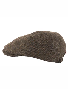 Tweed Duck Bill Panel Cap - Dark Green